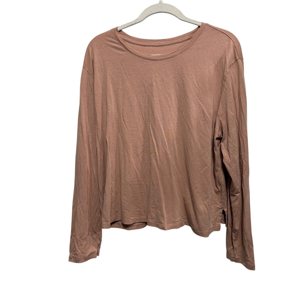Girlfriend Collective Long Sleeve Top Women's XXL Blush Pink Cupro Cotton Blend‎